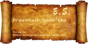 Braunstein Sugárka névjegykártya